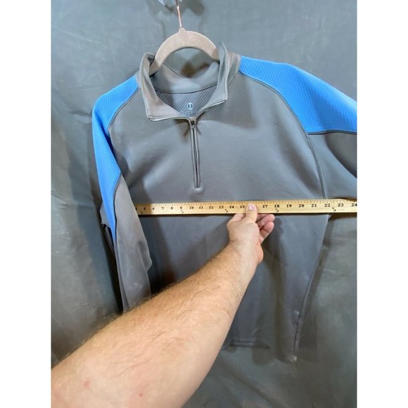 Holloway Shirt Adult Extra Large Gray Blue 1/4 Zip Sweatshirt Mens.‎ - Picture 6 of 8